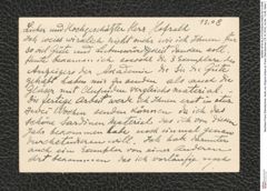 Nachlass Franz Steindachner, Karte von Grigore Antipa an Franz Steindachner (19.10.1914), Inv.Nr. 13.08, Seite 1